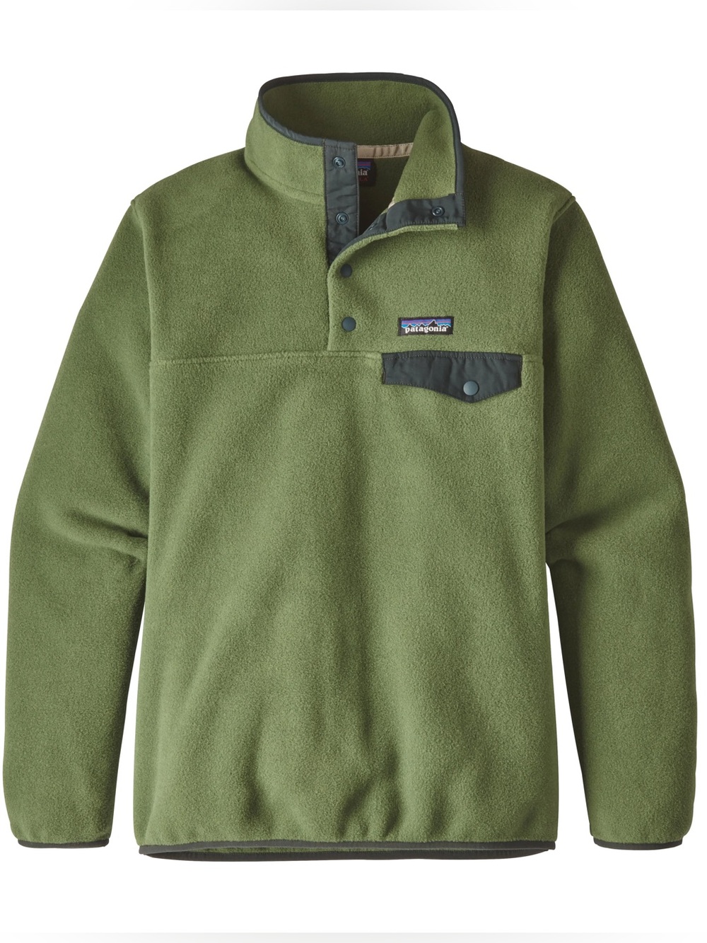 Patagonia Women's Lightweight Synchilla Snap-T Pullover Sweater in Buffalo Green